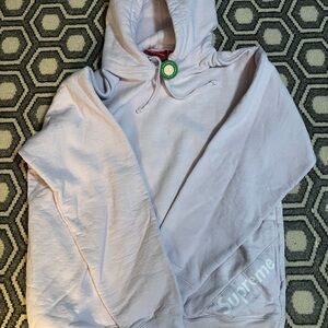 Supreme Corner Label Hoodie Light Purple Medium New
